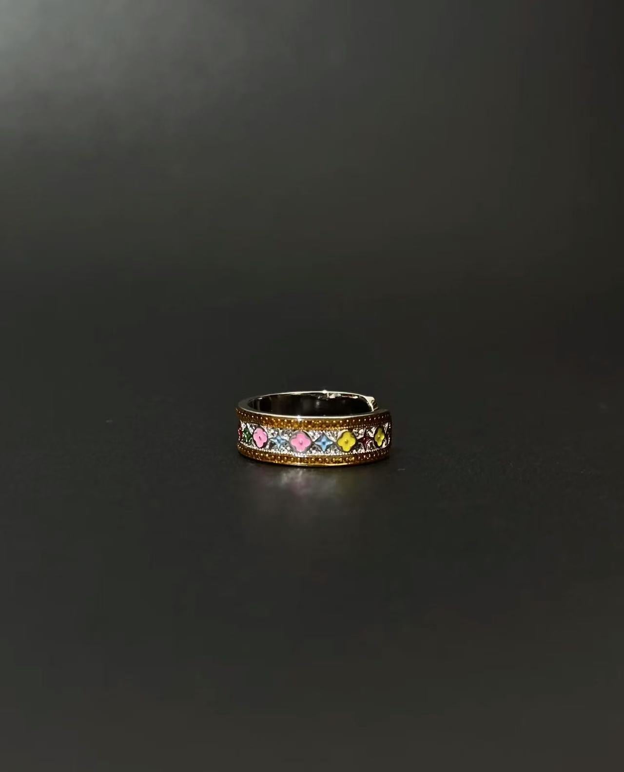 「Dropping glaze」滴釉老花|戒指