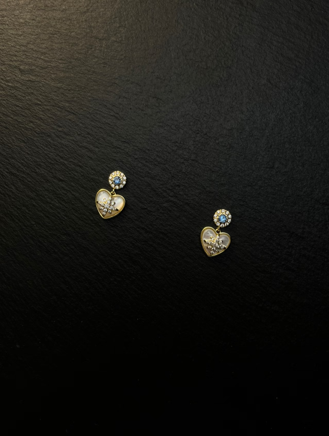 AvoStudio银针耳饰Rhapsody蓝星芒心复古女生耳饰