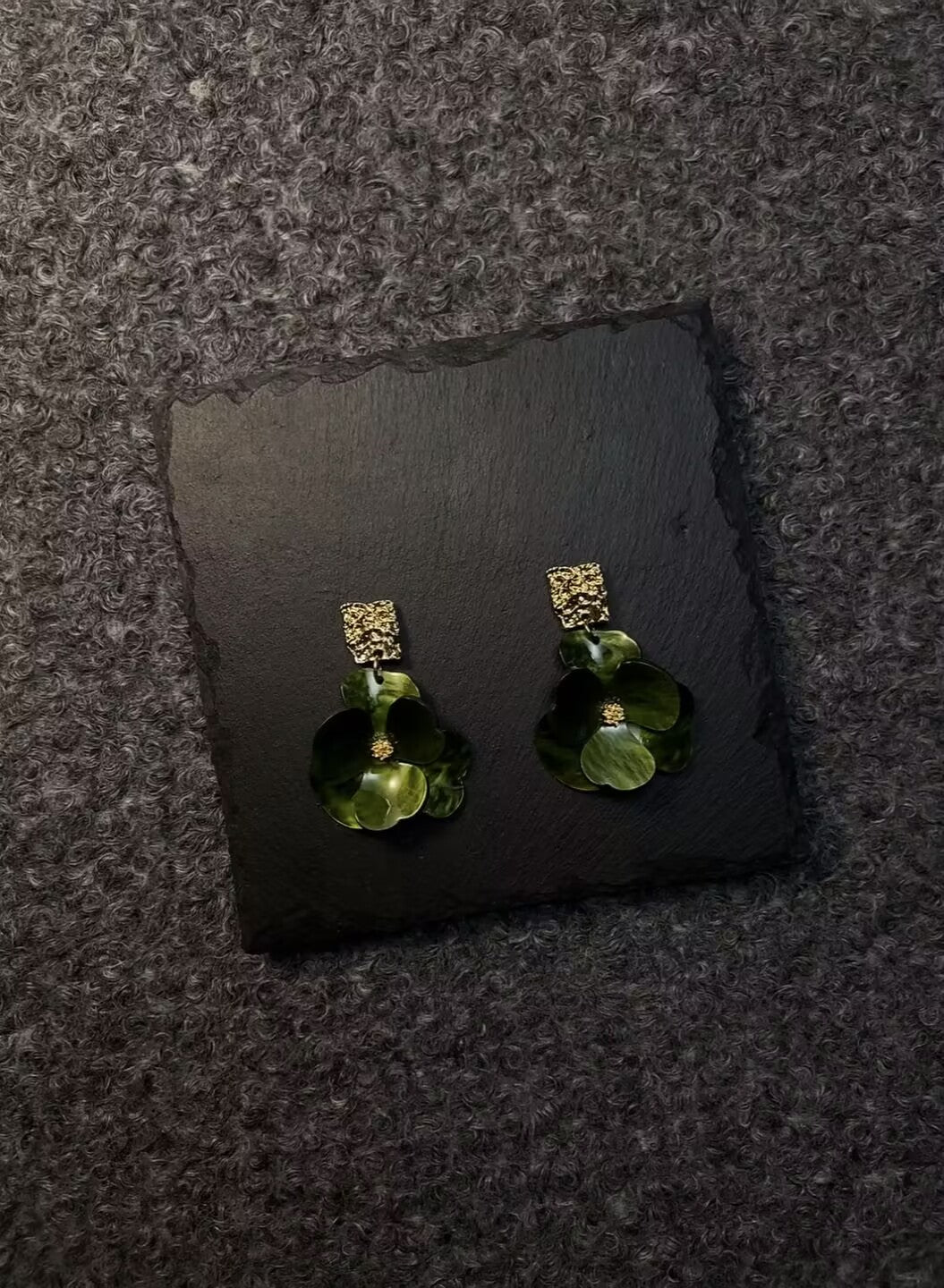 AvoStudio 中古耳饰Vine 翡翠藤语Vintage 中古耳饰 翡翠藤语-Jade Vine