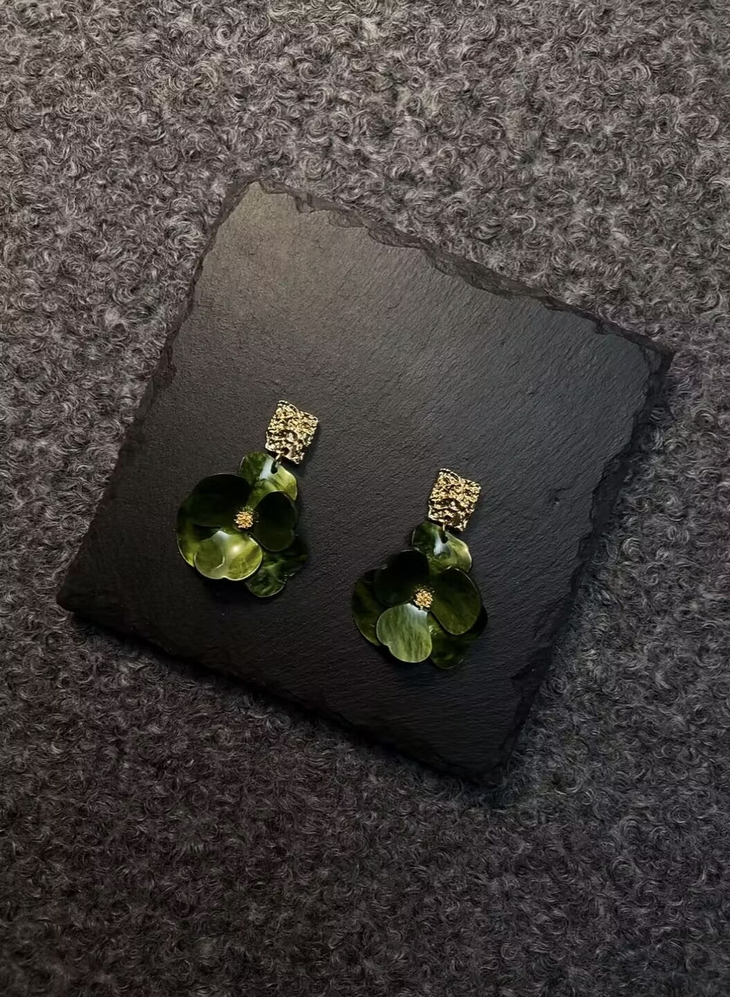 AvoStudio 中古耳饰Vine 翡翠藤语Vintage 中古耳饰 翡翠藤语-Jade Vine