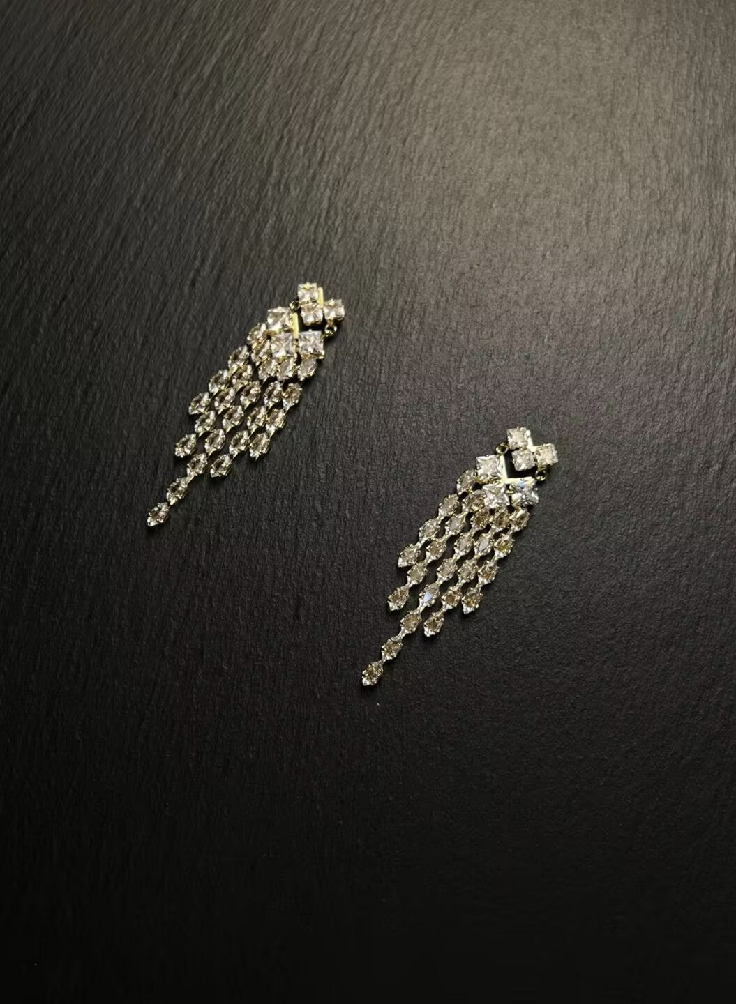 AvoStudio 中古耳饰Sunset 菱光流苏Vintage