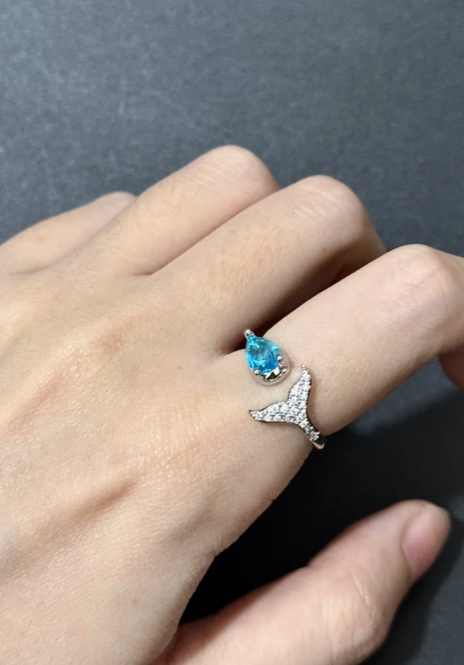 Mermaid tail」藍色人鱼｜戒指