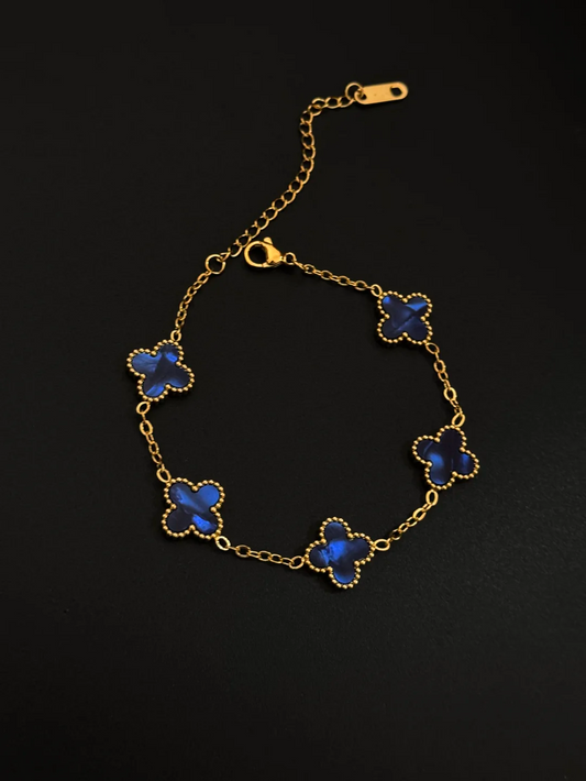 Dunkelblau」四葉 深藍｜手链