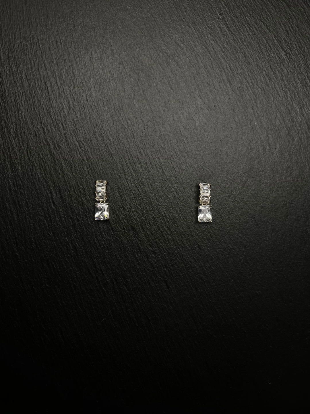 Geometric Crystal Stud Earrings