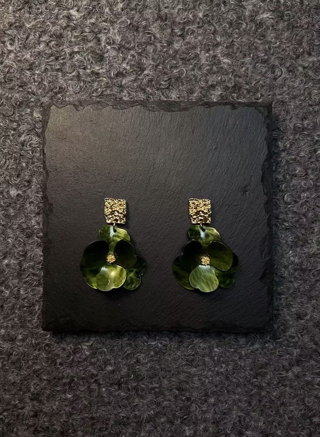 AvoStudio 中古耳饰Vine 翡翠藤语Vintage 中古耳饰 翡翠藤语-Jade Vine