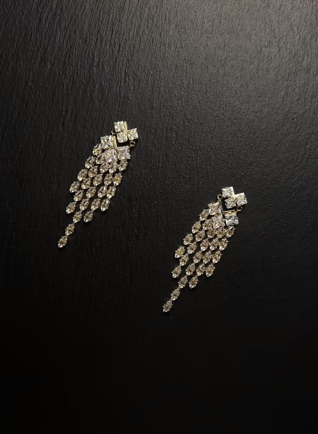 AvoStudio 中古耳饰Sunset 菱光流苏Vintage